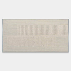 Hand-painted panoramic ivory relief with fine grooves and geometric fields.