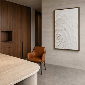 Textured Floral Wall Art displayed in a refined office.