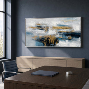 Modern Abstract Wall Art displayed in a refined office.