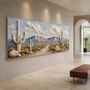 Desert Landscape Wall Art displayed in a refined entryway.