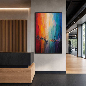 Textured Abstract Wall Art displayed in a refined hospitality lounge 4.