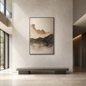 Wabi-Sabi Landscape Wall Art displayed in a refined entryway 2.