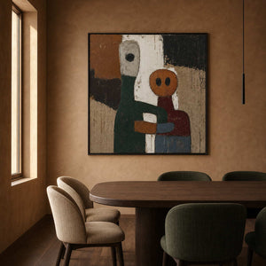 Modern Figurative Wall Art styled in an elegant modern dining room.