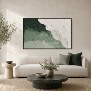 Textured Abstract Wall Art displayed in a refined living room.