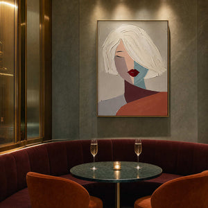 Modern Figurative Wall Art displayed in a refined dining lounge.
