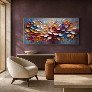 Textured Abstract Wall Art displayed in a refined hospitality lounge 2.
