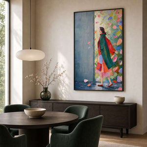Modern Figurative Wall Art displayed in a refined dining room.