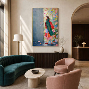 Modern Figurative Wall Art displayed in a refined hospitality lounge 2.
