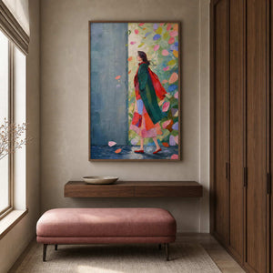 Modern Figurative Wall Art displayed in a refined hospitality lounge.