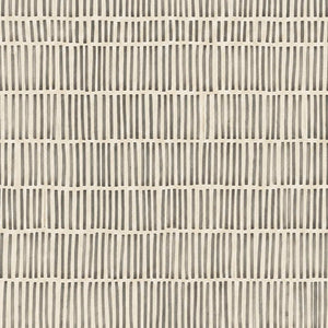 Close-up of Slow and Lasting showing closely spaced gray marks with subtle changes in length and angle across a cream surface.
