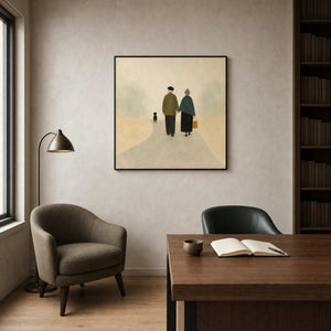 Quiet people canvas styled in a private travel writer studio.