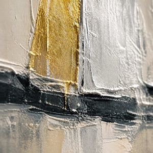 Close-up of raised gold and silver sail texture above charcoal hulls.