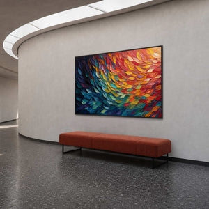 Textured Abstract Wall Art displayed in a refined modern interior.