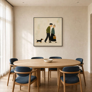 Modern family scene displayed in a bright Melbourne breakfast room.