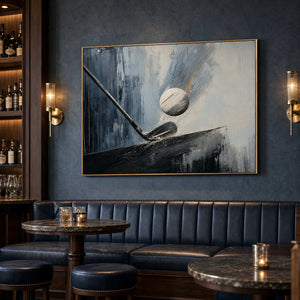 Modern Golf Wall Art displayed in a refined hospitality lounge 3.