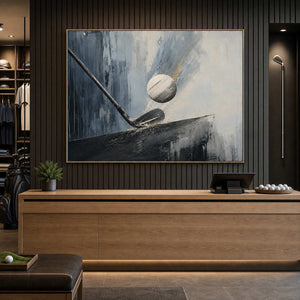 Modern Golf Wall Art displayed in a refined hospitality lounge 4.