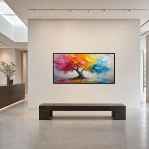 Textured Landscape Wall Art displayed in a refined hospitality lounge 3.