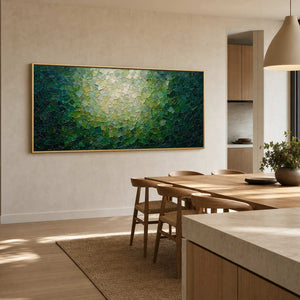 Textured Abstract Wall Art displayed in a refined dining room.
