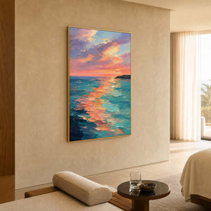Textured Coastal Wall Art displayed in a refined hospitality lounge.