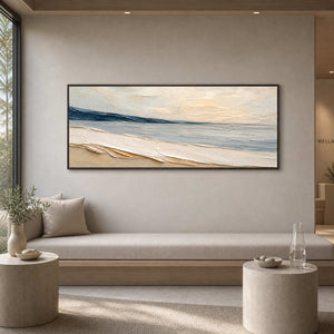 Textured Coastal Wall Art displayed in a refined modern interior 2.