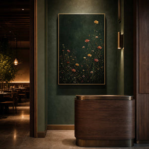 Floral Wall Art displayed in a refined hospitality lounge 2.