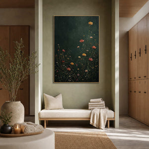 Floral Wall Art displayed in a refined spa reception.