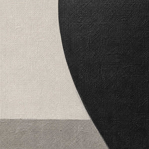 Close up of sculpted white petals and monochrome canvas texture.