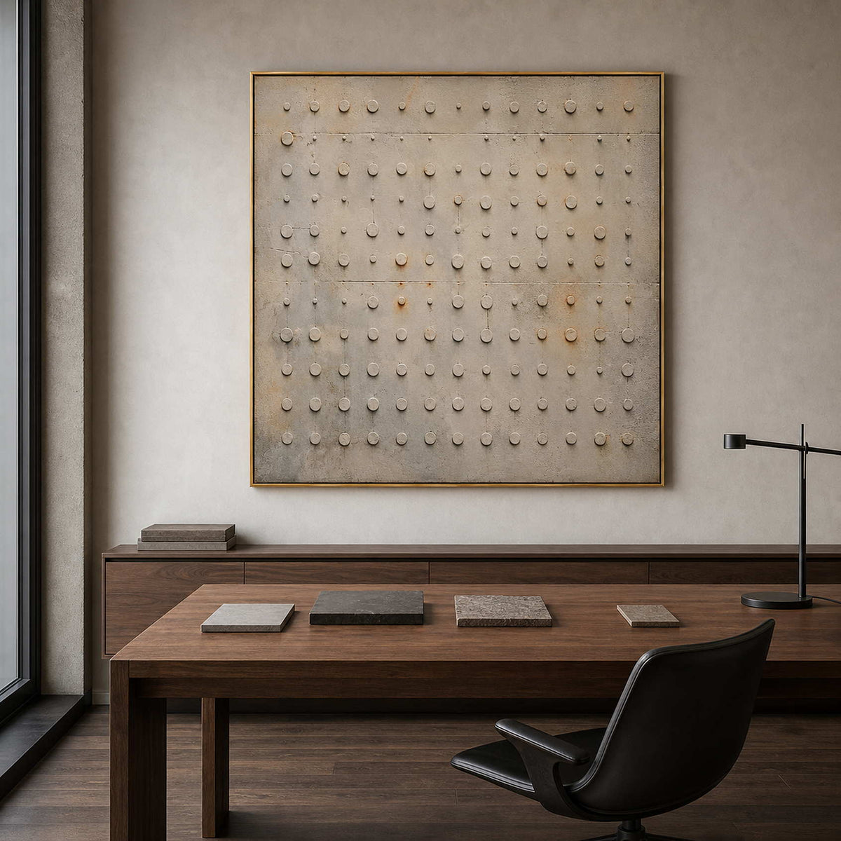 Wabi Sabi Wall Art displayed in a refined contemporary office.