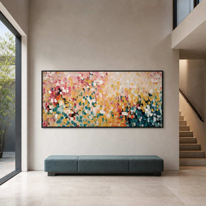 Textured Abstract Wall Art displayed in a refined entryway 2.