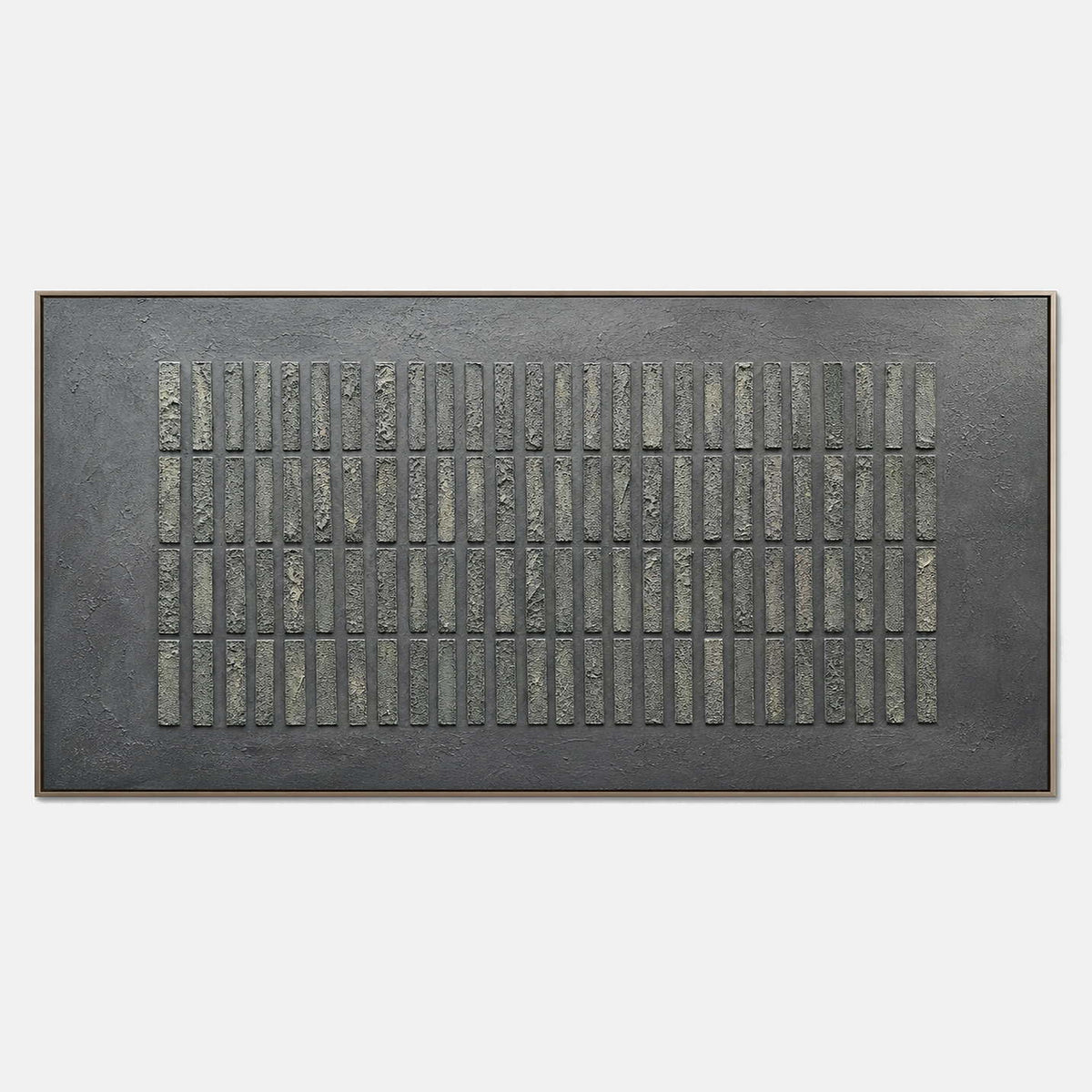 Hand-painted minimalist textured wall art with black, neutral, and earth tones tones.