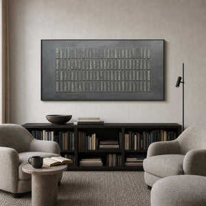 Minimalist Textured Wall Art displayed in a refined modern interior.