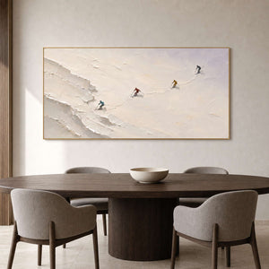 Ski Wall Art displayed in a refined dining room.