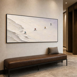 Ski Wall Art displayed in a refined hospitality lounge 2.