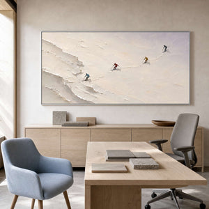 Ski Wall Art displayed in a refined office.