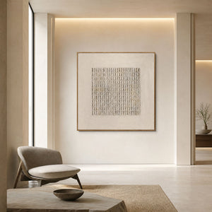 Ivory Wabi-Sabi canvas for hospitality interiors.