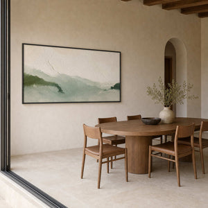 Wabi-Sabi Landscape Wall Art displayed in a refined dining room.