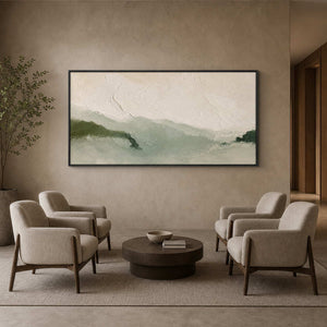 Wabi-Sabi Landscape Wall Art displayed in a refined office.