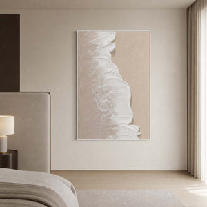 Textured Coastal Wall Art displayed in a refined hospitality lounge.
