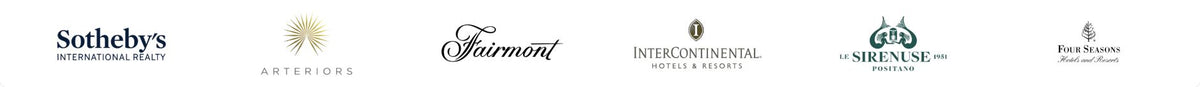 Sotheby's International Realty, Arteriors, Fairmont, InterContinental Hotels & Resorts, Le Sirenuse Positano, Four Seasons Hotels and Resorts