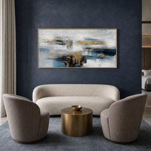 Modern Abstract Wall Art displayed in a refined hospitality lounge 2.