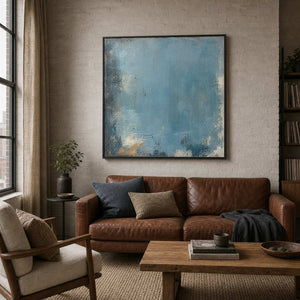Minimalist Abstract Wall Art displayed in a refined living room 2.