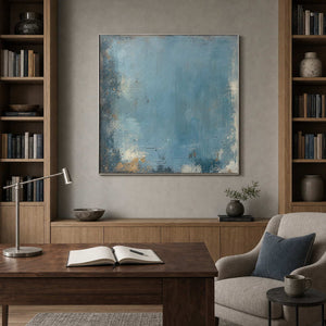 Minimalist Abstract Wall Art displayed in a refined office.