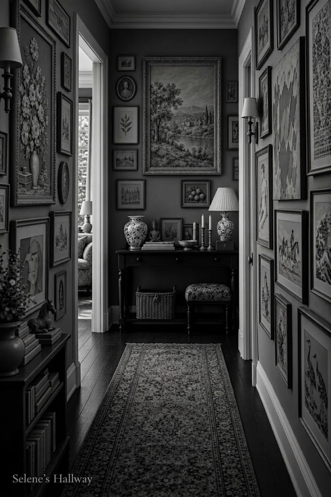 AURLONA gallery interior with original paintings