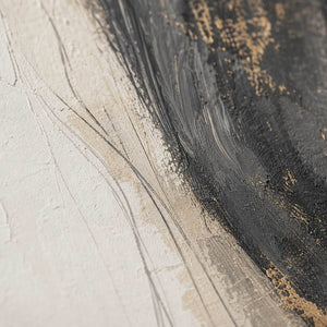 Detail of Close beneath the Open Sky, showing the expressive lines of the two horses.