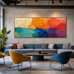 Textured Abstract Wall Art displayed in a refined office 2.