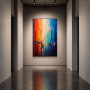 Textured Abstract Wall Art displayed in a refined hospitality lounge 3.