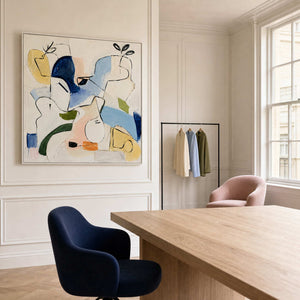 Modern Abstract Wall Art displayed in a refined contemporary office.