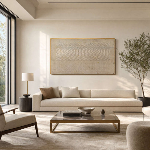 Blooms in Relief: Textured Abstract Canvas Wall Art (副本2)
