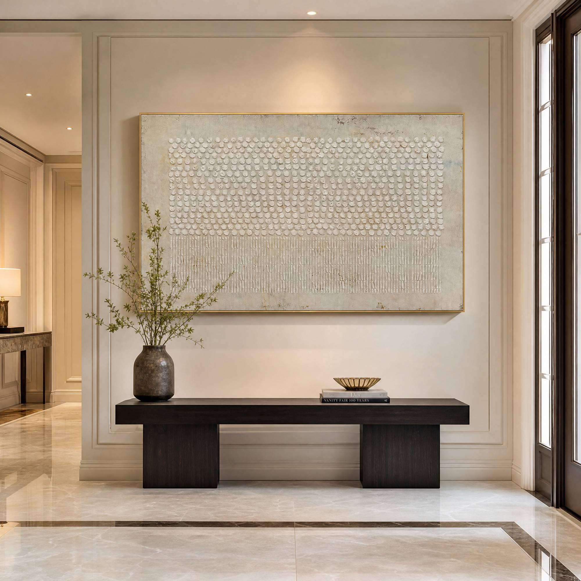 Blooms in Relief: Textured Abstract Canvas Wall Art (副本2)