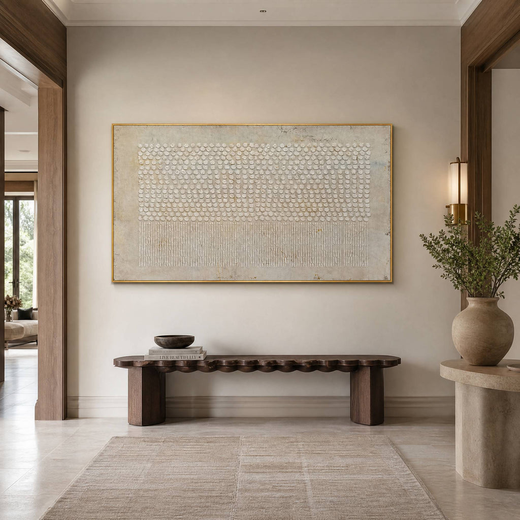 Blooms in Relief: Textured Abstract Canvas Wall Art (副本2)